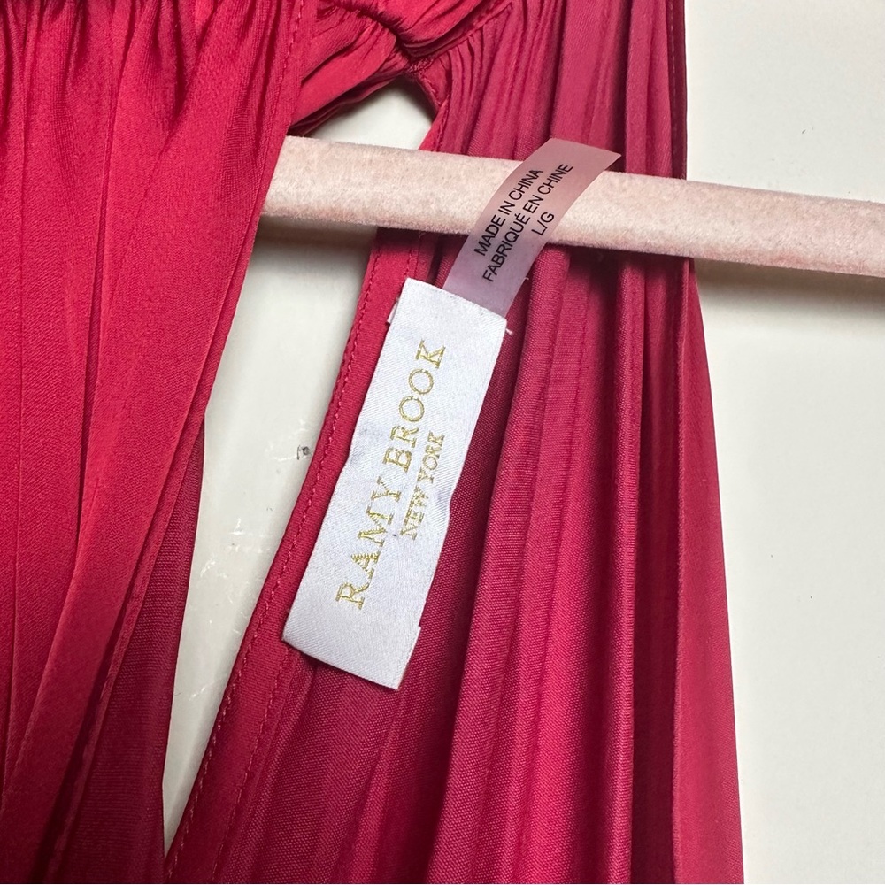 Ramy Brook Ruby Elegant Flowy Red Halter Neck Dre… - image 4